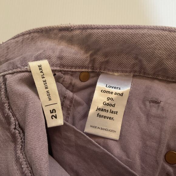 PacSun Women’s High Rise Flare Jeans Purple Size 25 42” Inseam NWT Y2K Retro - Picture 5 of 7